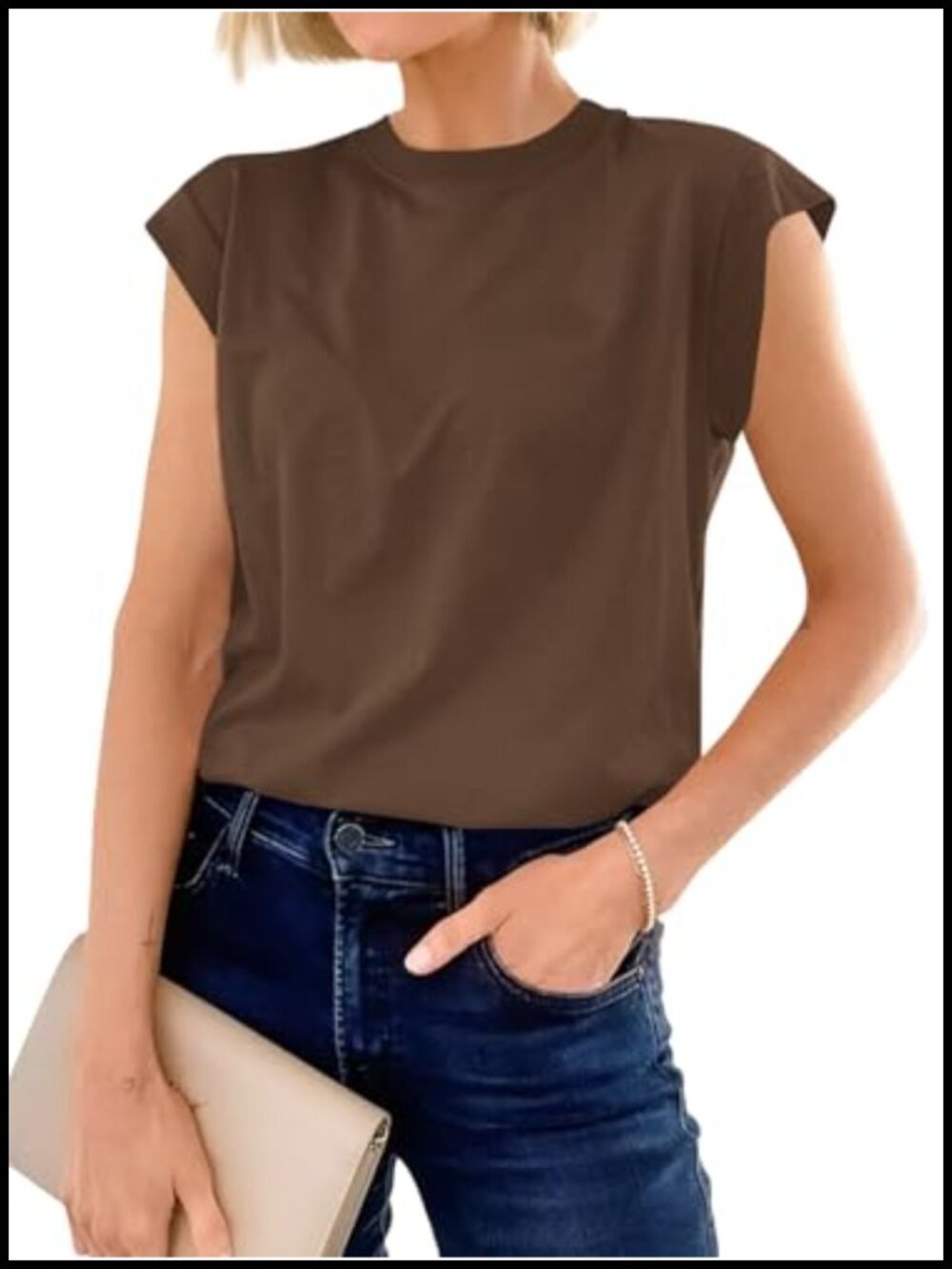Womens Cap Sleeve T Shirt Cotton Casual Basic Tee Loose Fit Crew Neck Summer Top